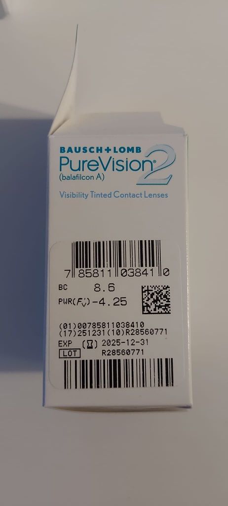 Soczewka kontaktowa Bausch+Lomb PureVision2 -4,25 całodobowa

Jedna so