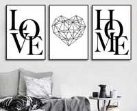 Obrazki plakaty Loft obraz na płótnie Home Love wystrój salon 3 s