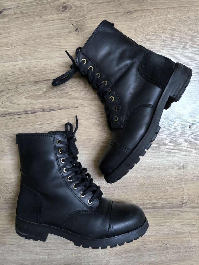 UGG trapery zimowe ocieplane skóra wełna