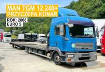 MAN TGM 12.240 // 2008 Rok // Euro 5 // + Przyczepa Konar 2 osie // 7.7+7.7 //