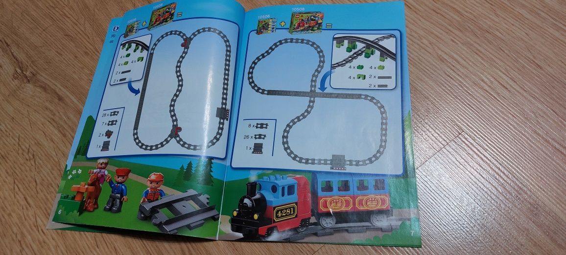 Tory kolejowe 10506 lego Duplo podwójny zestaw powiekszony
