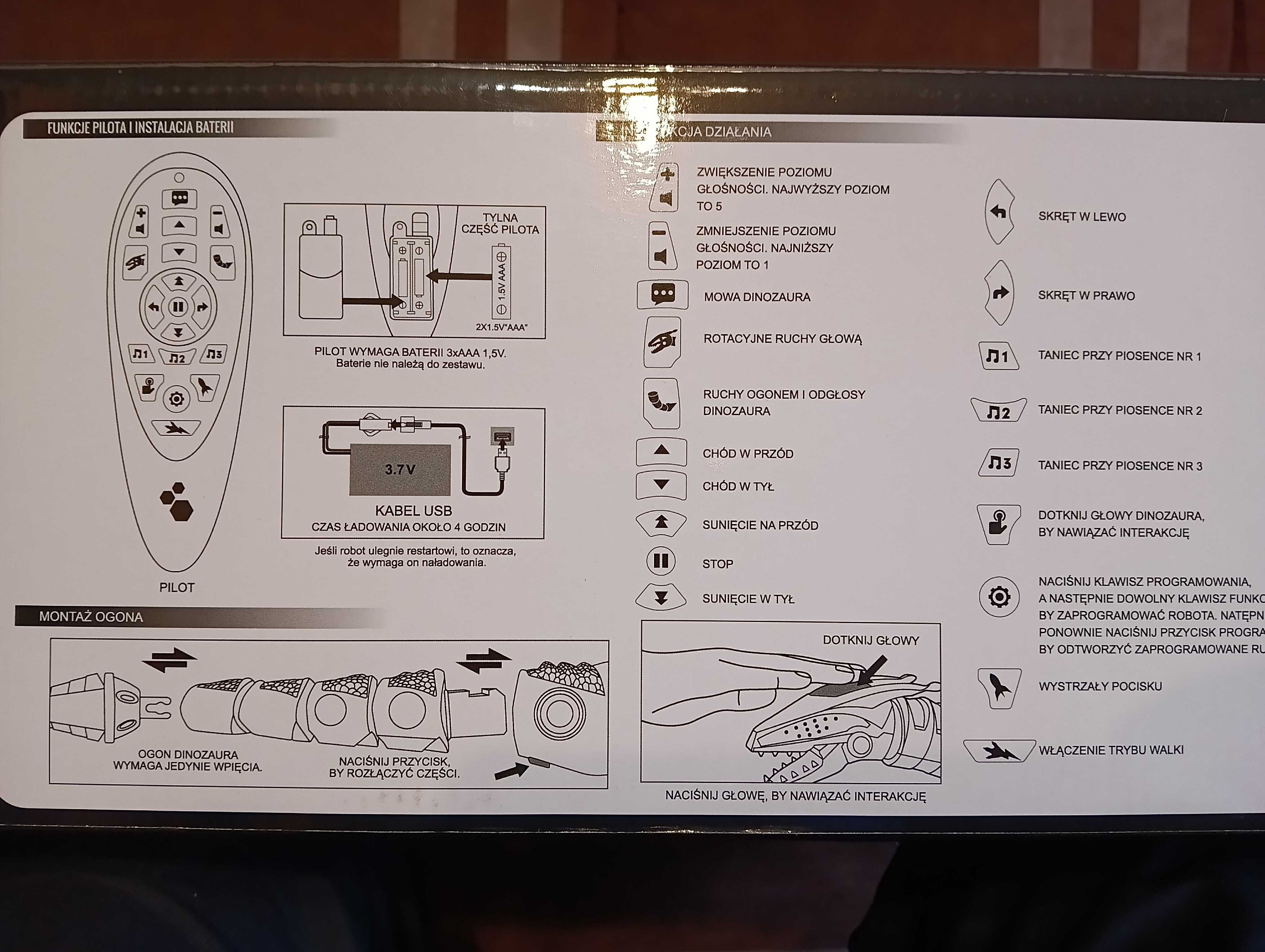 dinozaur zdalnie sterowany