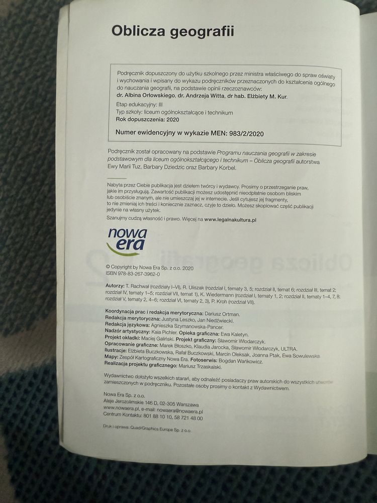 Oblicza geografii 2 zakres podstawowy 2020 rok