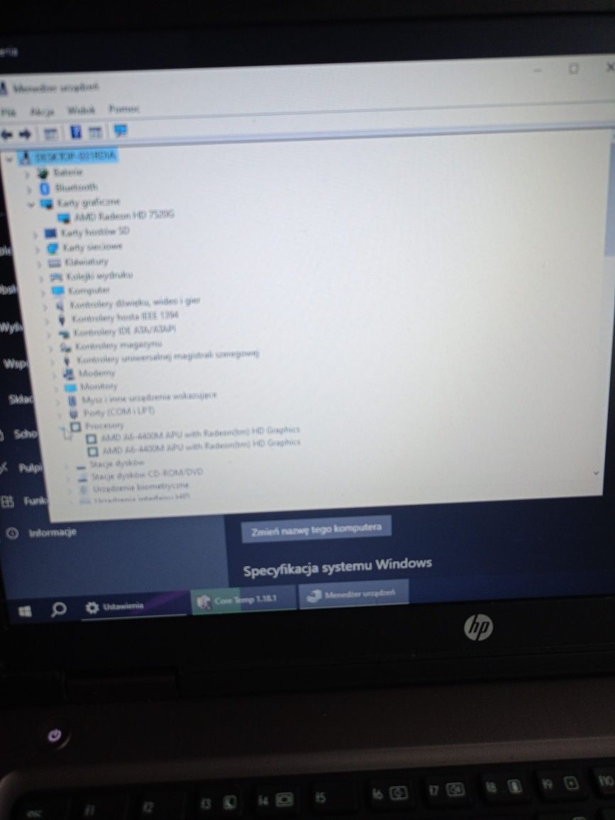 Hp probook 6465b a4 2,5ghz 14cali 6gb ram internet win 10 zasilac