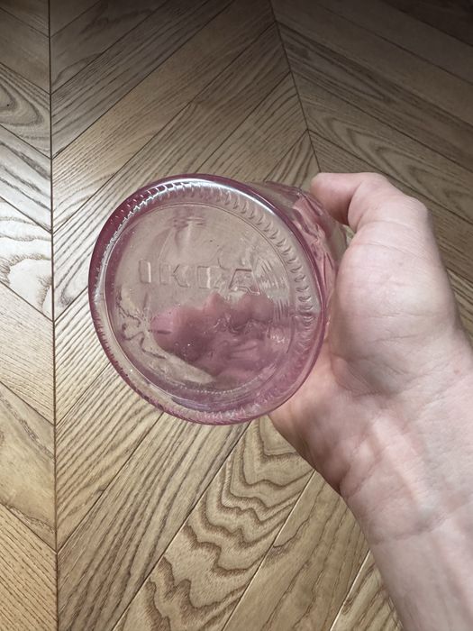 Wazon szklany różowy