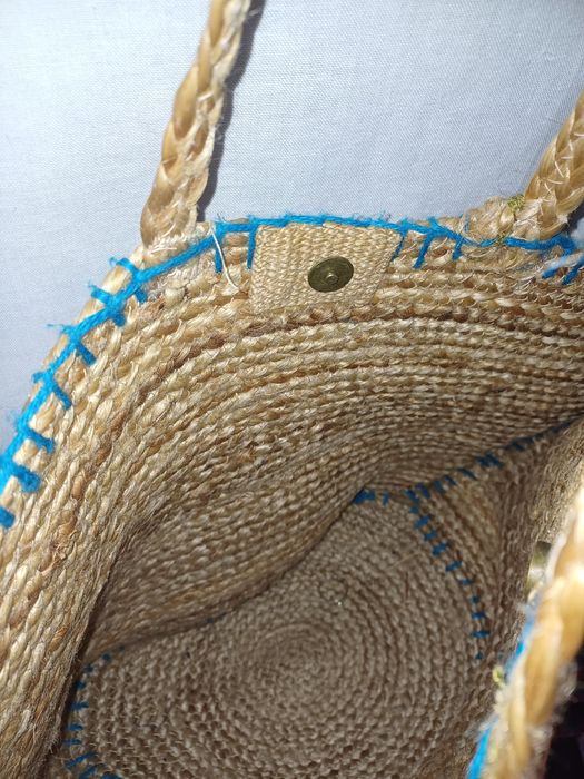 Torba Bardzo Duza plażę plażowa słomkowa trawa morska letnia koszyk