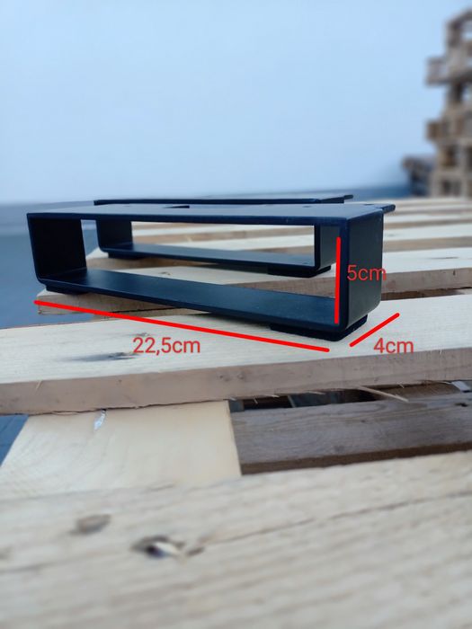 Nogi metalowe do szafki, fotela, wersalki 2szt czarne