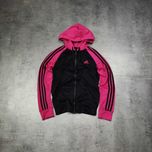 DAMSKA Bluza Sportowa Rozpinana Hoodie z Kapturem Różowa Adidas Logo