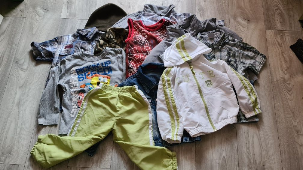 Paka ubrań dla chłopca 12 szt. rozm.110 koszula bluza dres kurtka
