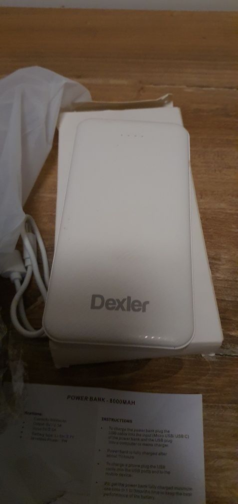 Dexler power bank plus gratis