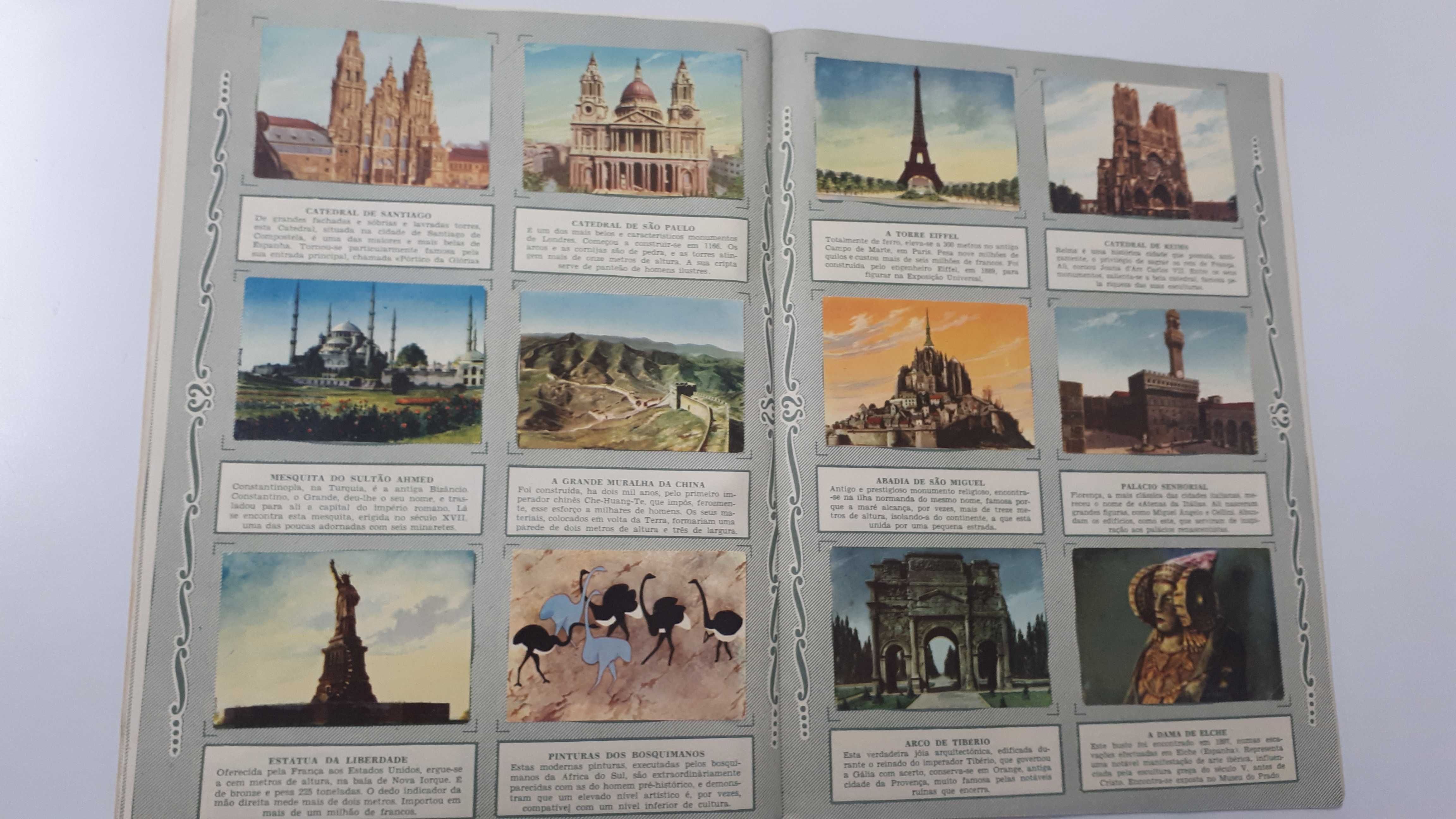 Caderneta de cromos completa MARAVILHAS DO MUNDO