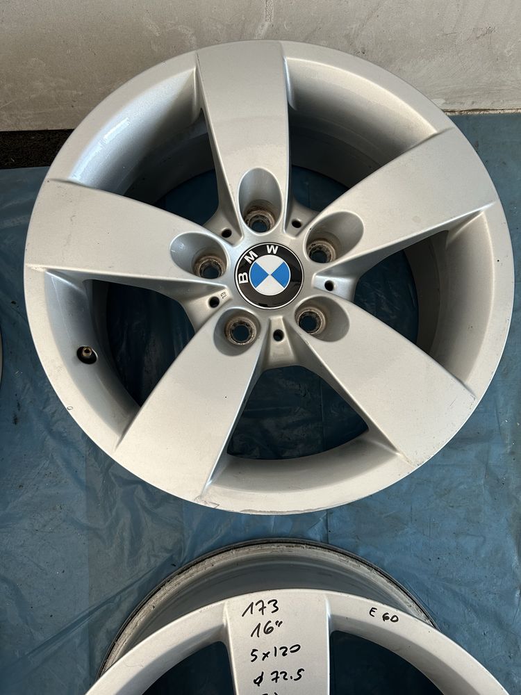 173 Felgi Aluminiowe ORYGINAŁ BMW R 16 5x120 otwór 72,5 Bardzo Ładne