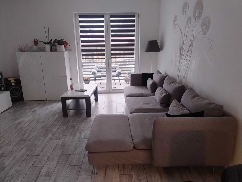 Kanapa narożna grafitowa