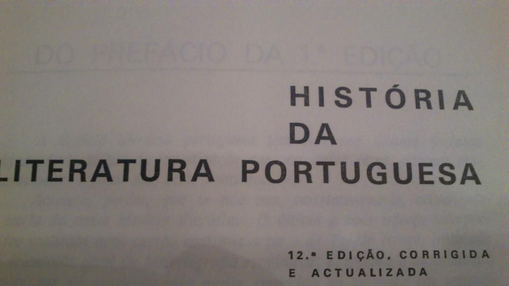 Livro História da Literatura Portuguesa