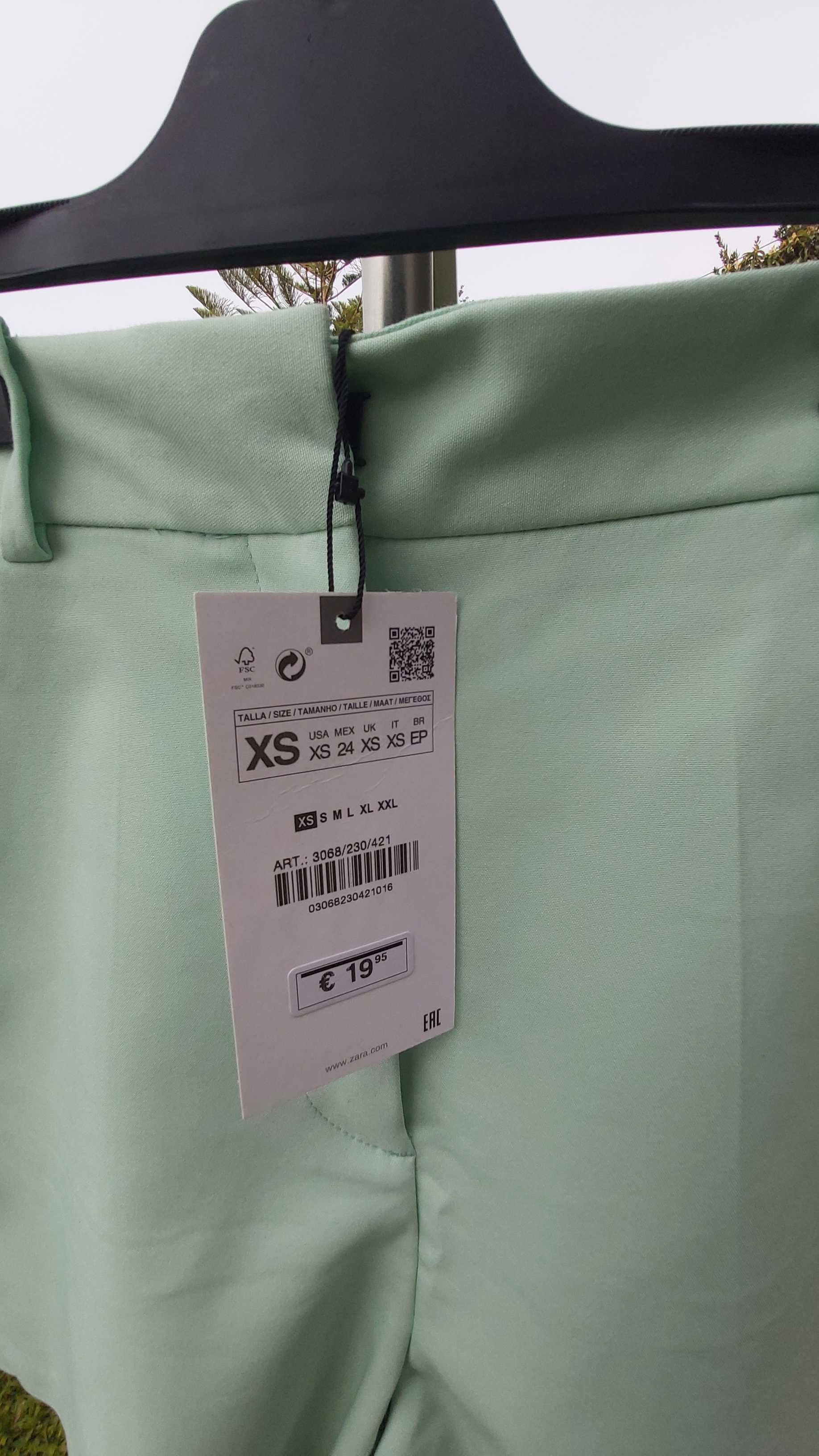 Calções Zara, XS, novo com etiqueta