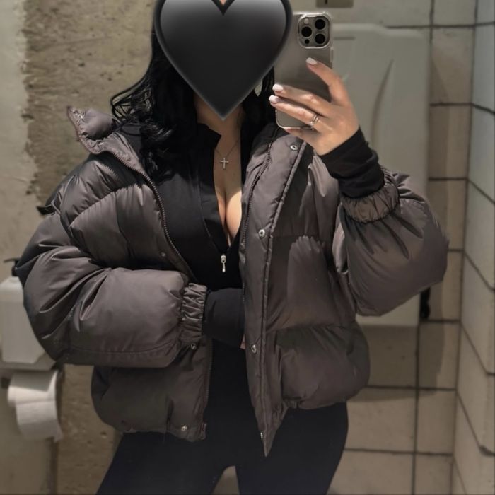 Пуховик шоколадний