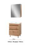 Комплект меблів для ванної кімнати WOOD  60 з умивальником  Cers 60