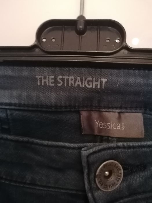 Calças elásticas the straight em azul escuro - C&A tamanho 40