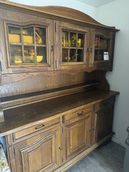 Kredens dębowy retro duży