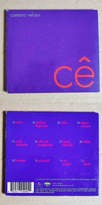 CD álbum Caetano Veloso - Cê (2006)