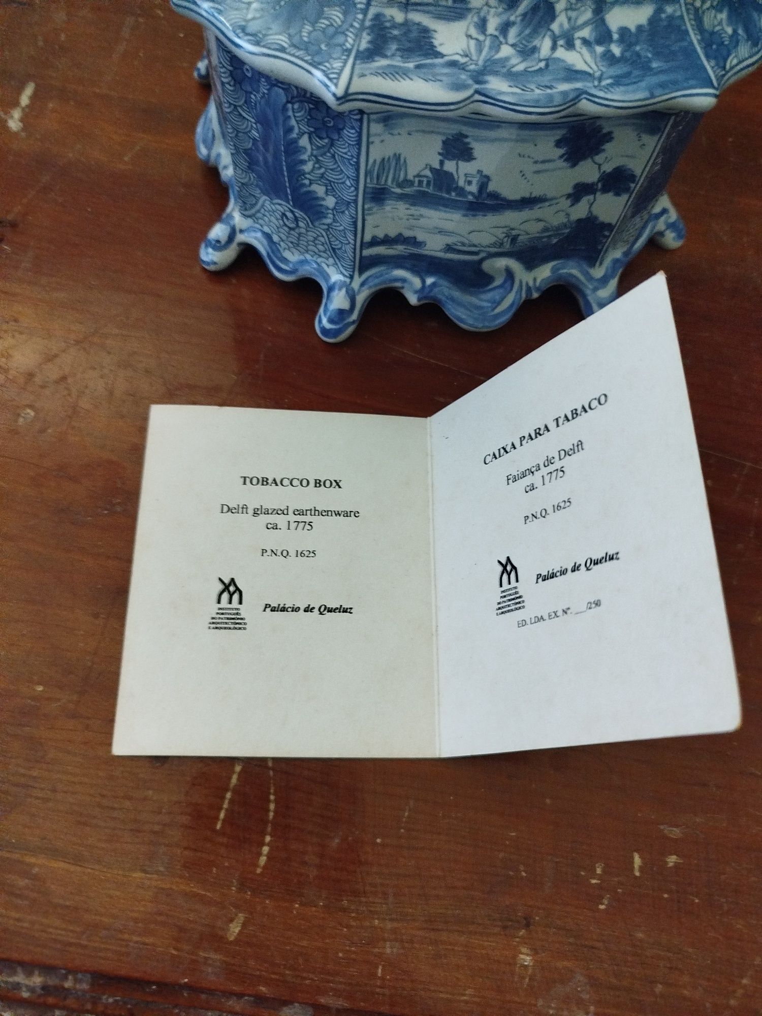 Caixa de Tabaco Faiança de Delft ca.1775 P.N.Q 1625