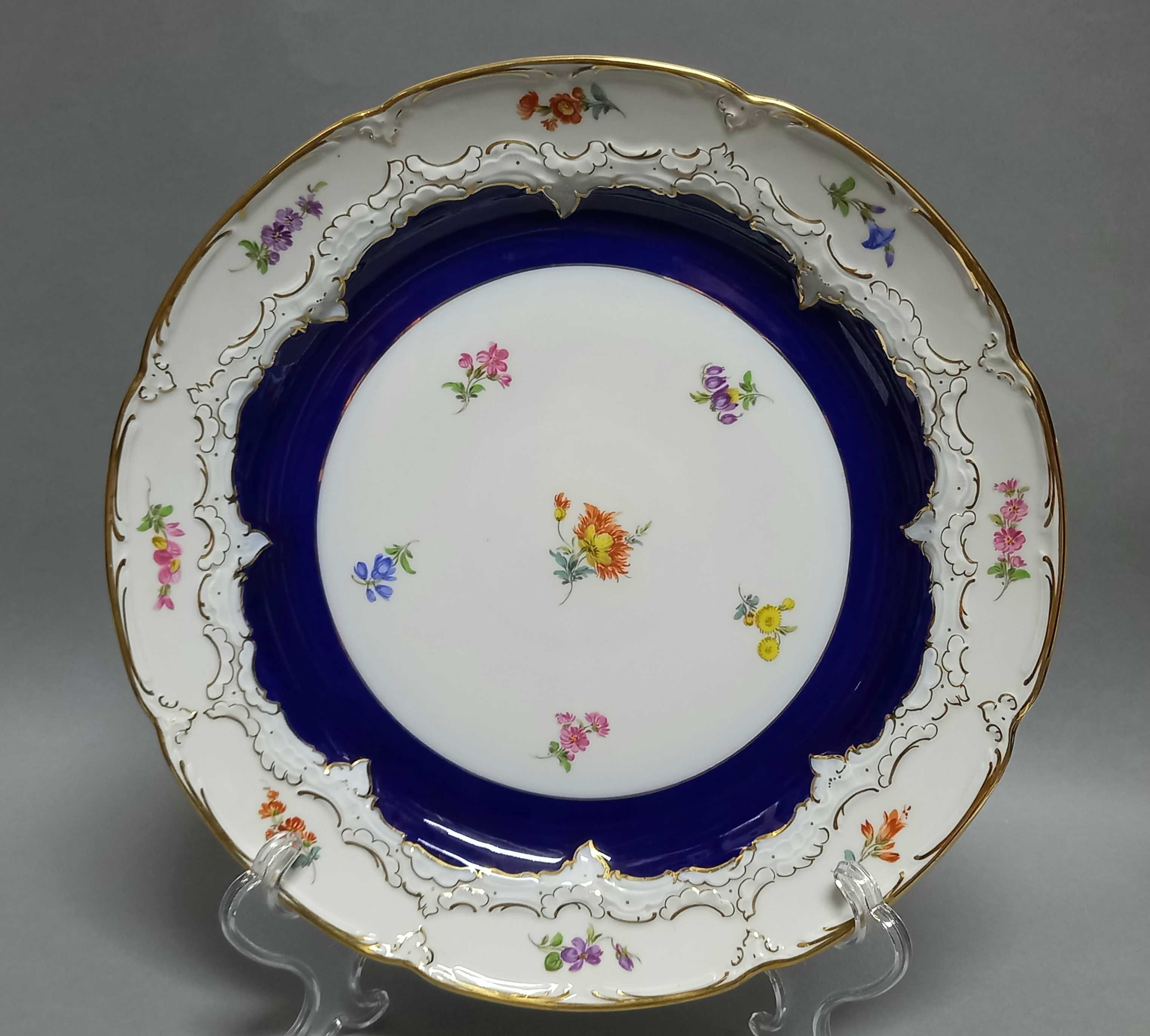 Kobaltowa patera, B-Form, Miśnia, Meissen