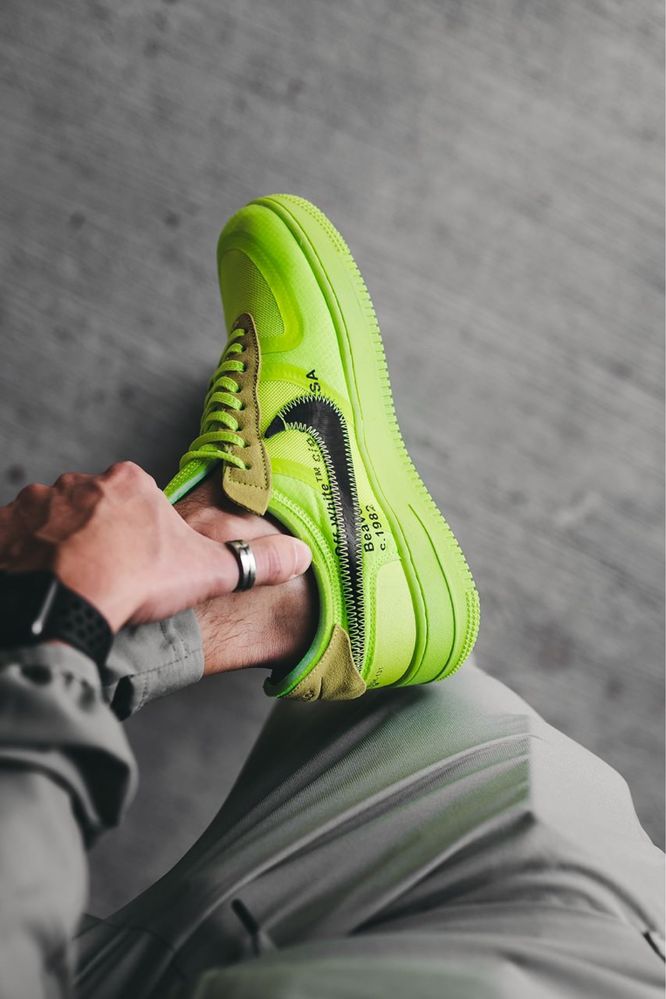 Sneakersy Nike Air Force x Off White volt neon green
