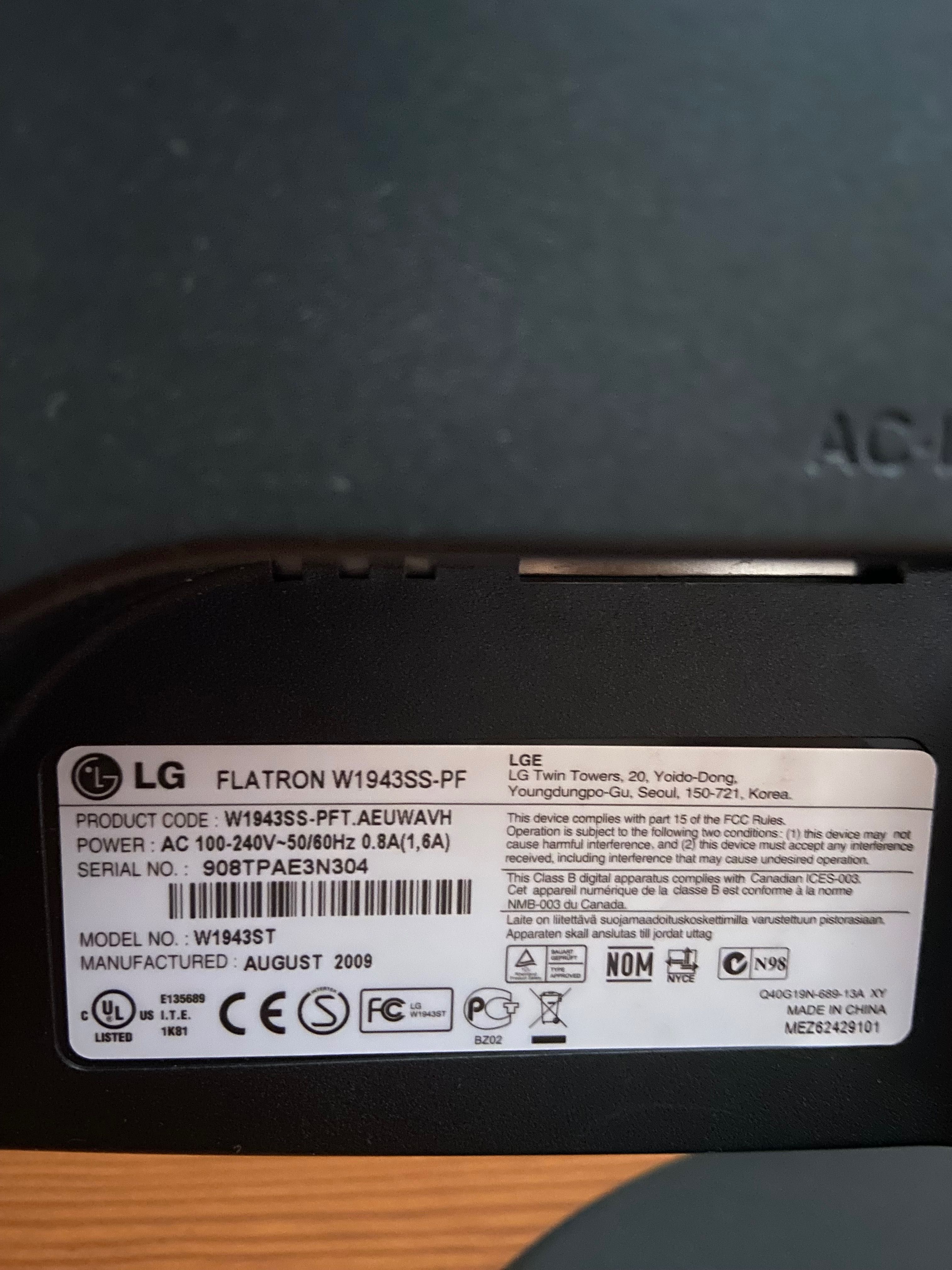 Monitor LG Flatron 19’’