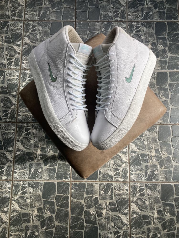 Кросівки Nike SB Zoom Blazer Mid Premium White | Кроси Найк ОРИГІНАЛ