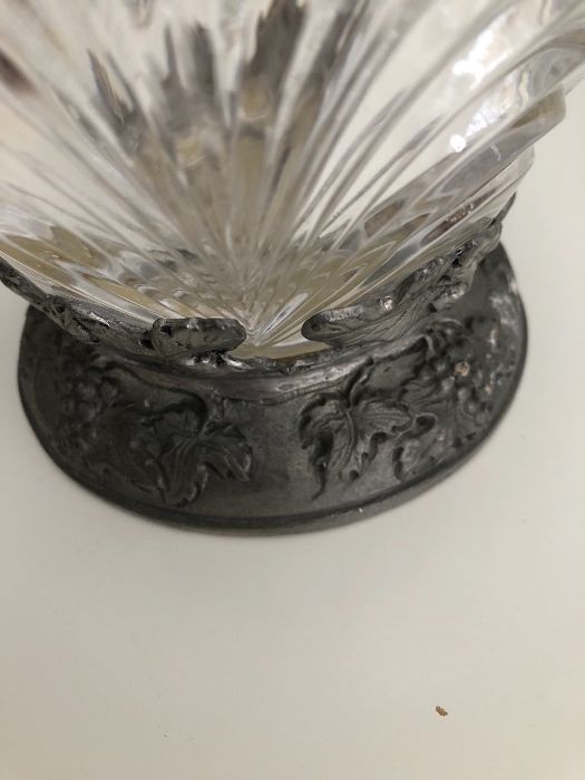 Garrafa de cristal com Estanho