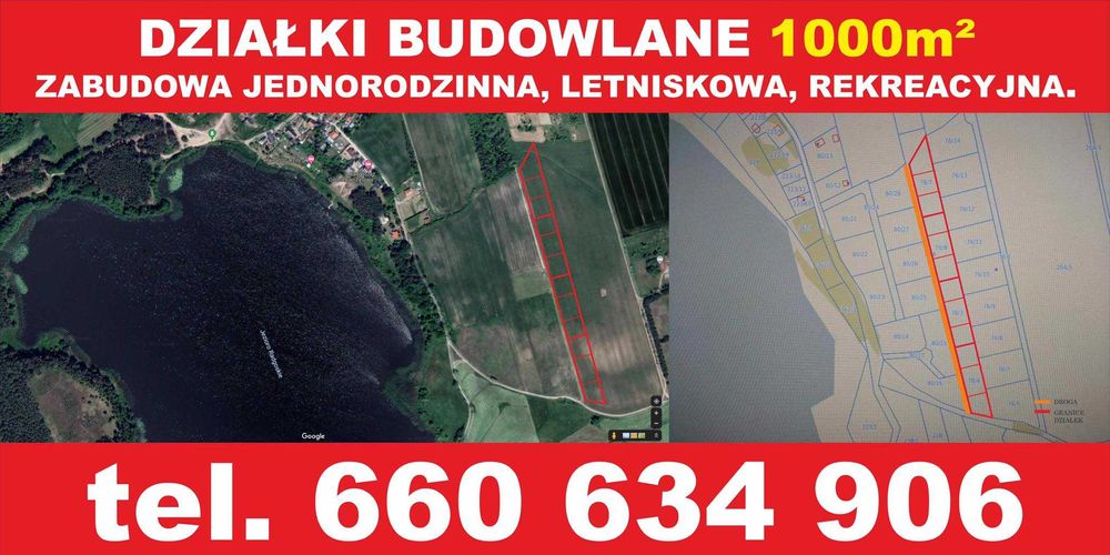 Działki 1000 m2 Radgoszcz/Puszcza Notecka/Kraina 100 Jezior
