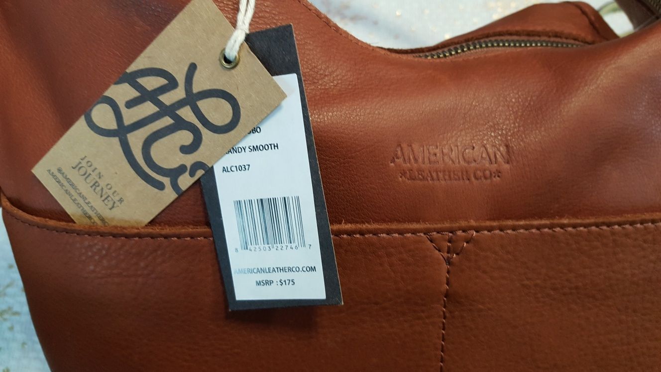 American Leather CO. oryginalna skórzana torebka z USA 175$