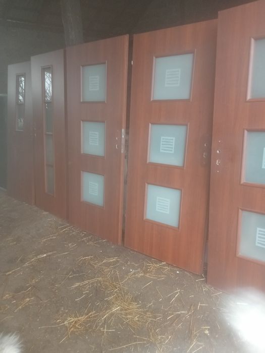 Drzwi brązowe wewnętrzne 70 cm 80 cm klamki