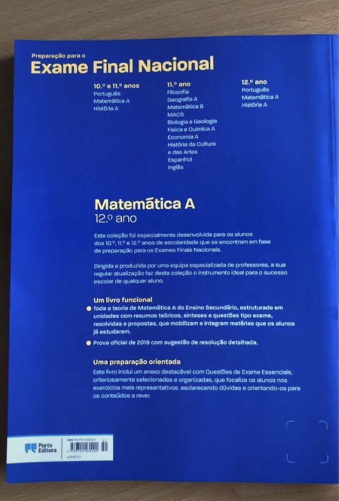 Livro preparação para exame 12º Matemática A 2020