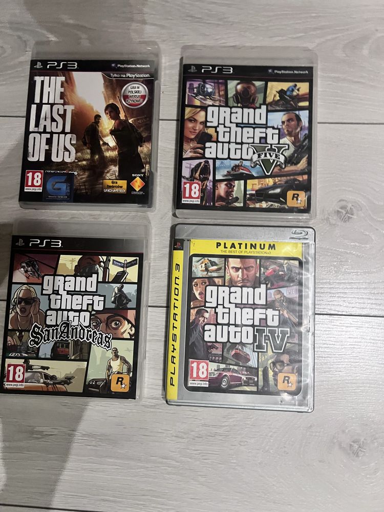 Zestaw 4 gier PS3 Grand Theft Auto, The Last Of Us