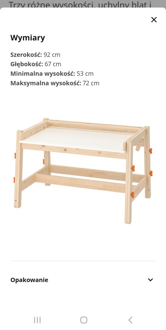 Biurko dla dziecka Ikea Flisat