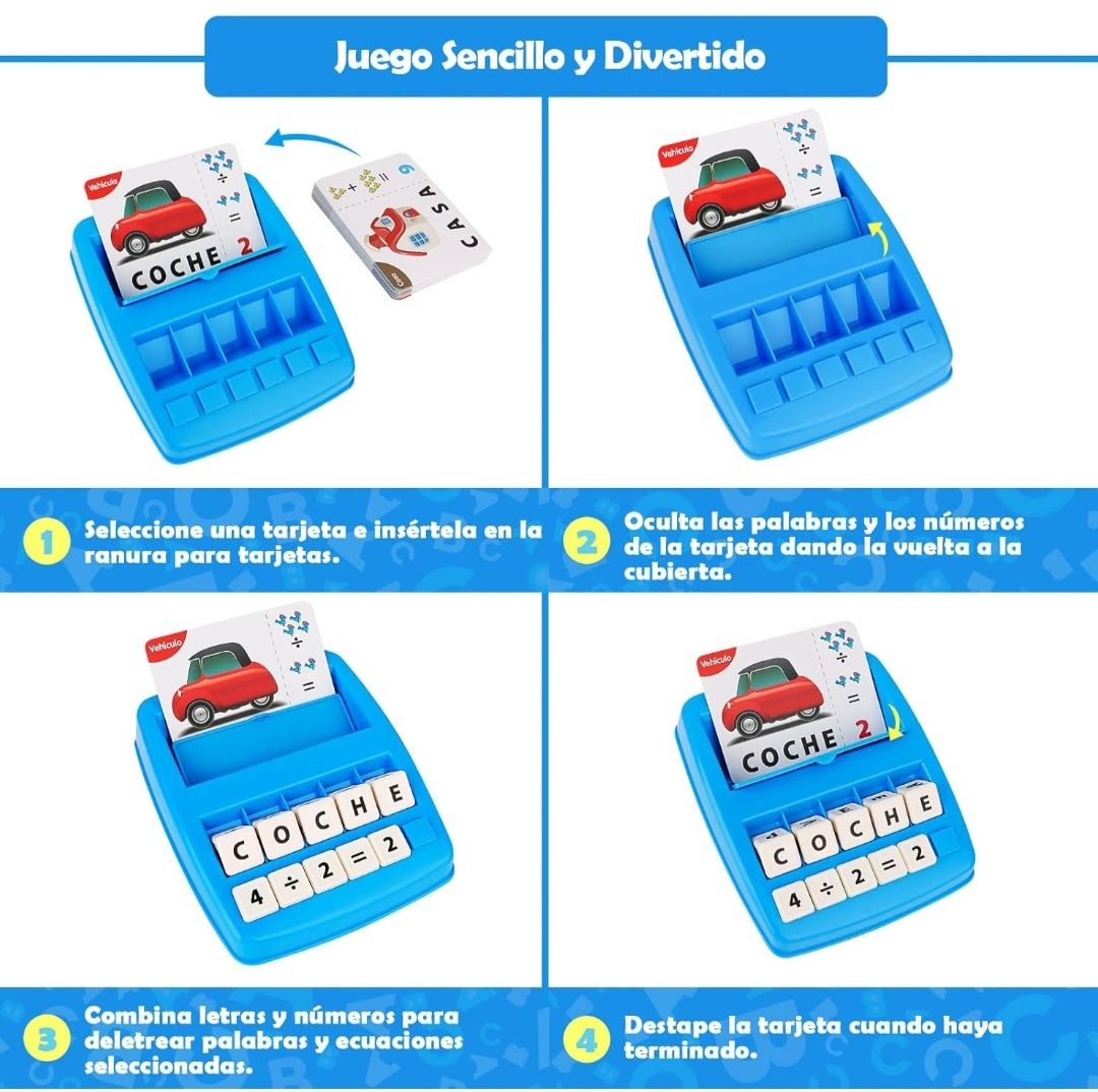 Joozmui 2 w 1 edukacyjna gra z cyframi i literami dla dzieci
