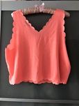 bluzka bez rękawków topshop M L croptop neon