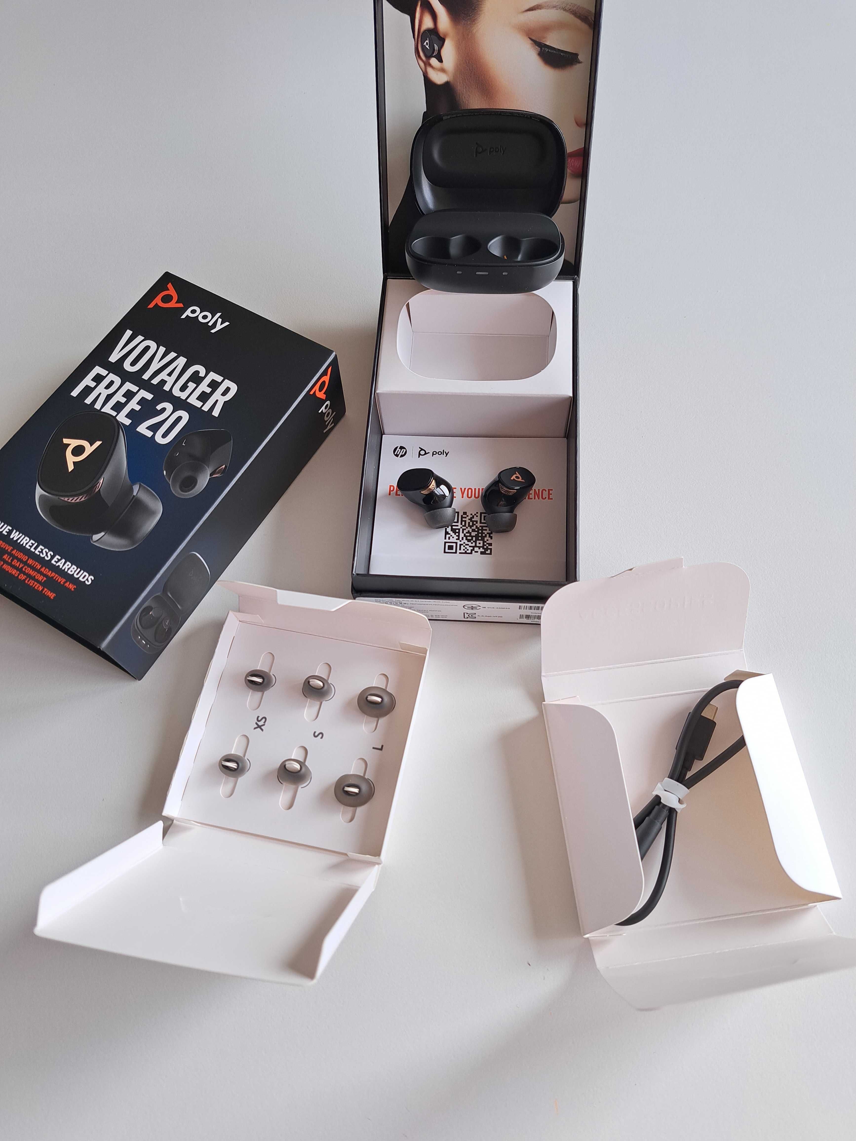 Poly Voyager Free 20 – TWS, Bluetooth, ANC – Nowe, czarne