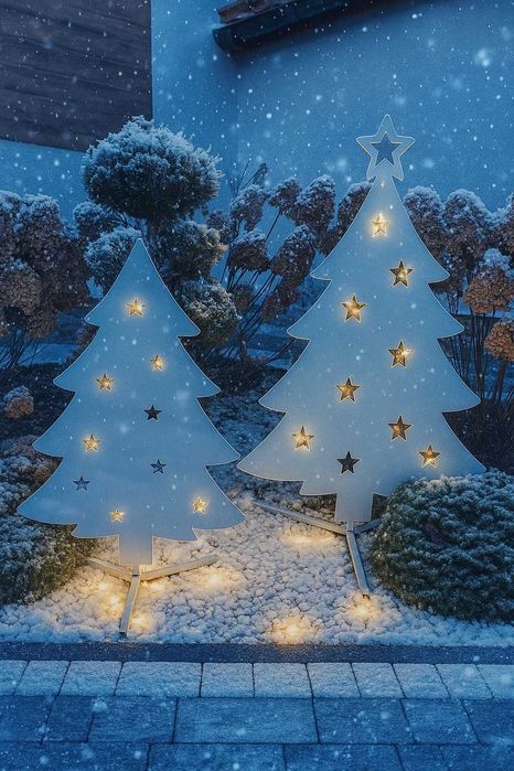 Metalowe dekoracje choinka/ renifery do domu i ogrodu- Boże Narodzenie