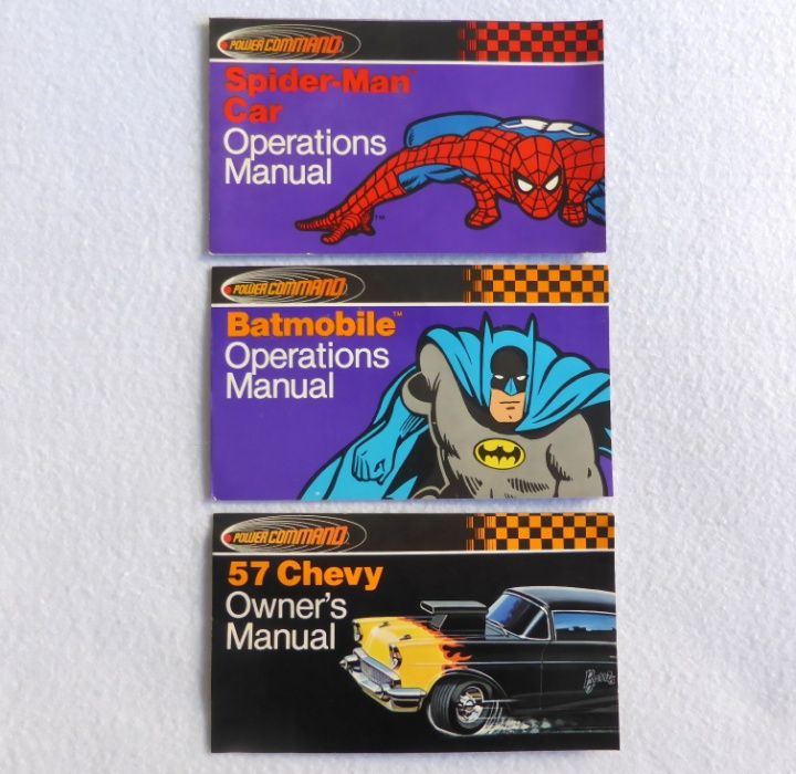 Conjunto carros telecomandados Batman + Spider-Man + 57Chevy de 1979