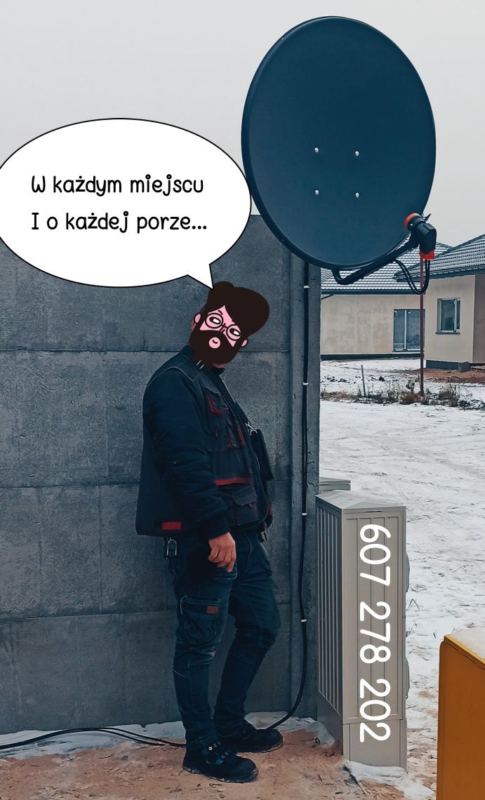 Montaż Anten Ustawienie  SAT  DVB-T  INTERNET