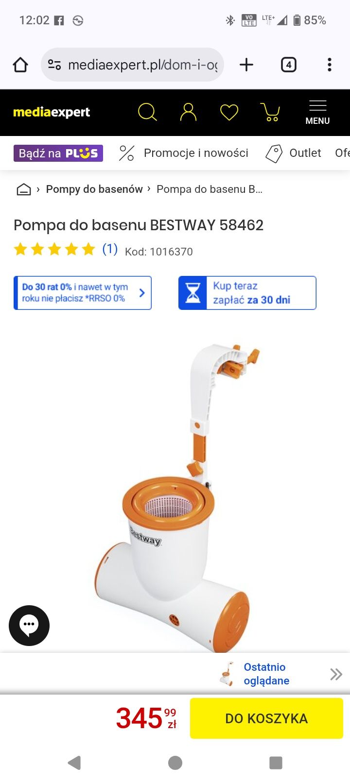 Filtr basenowy bestway flowclear
