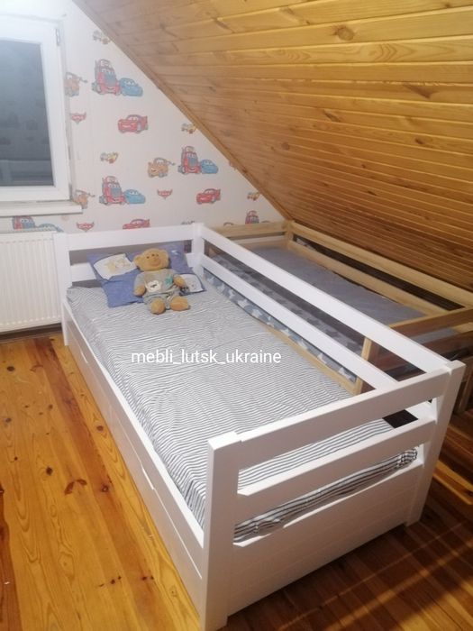 Детская кровать, дитяче ліжко з дерева, односпальне ліжко