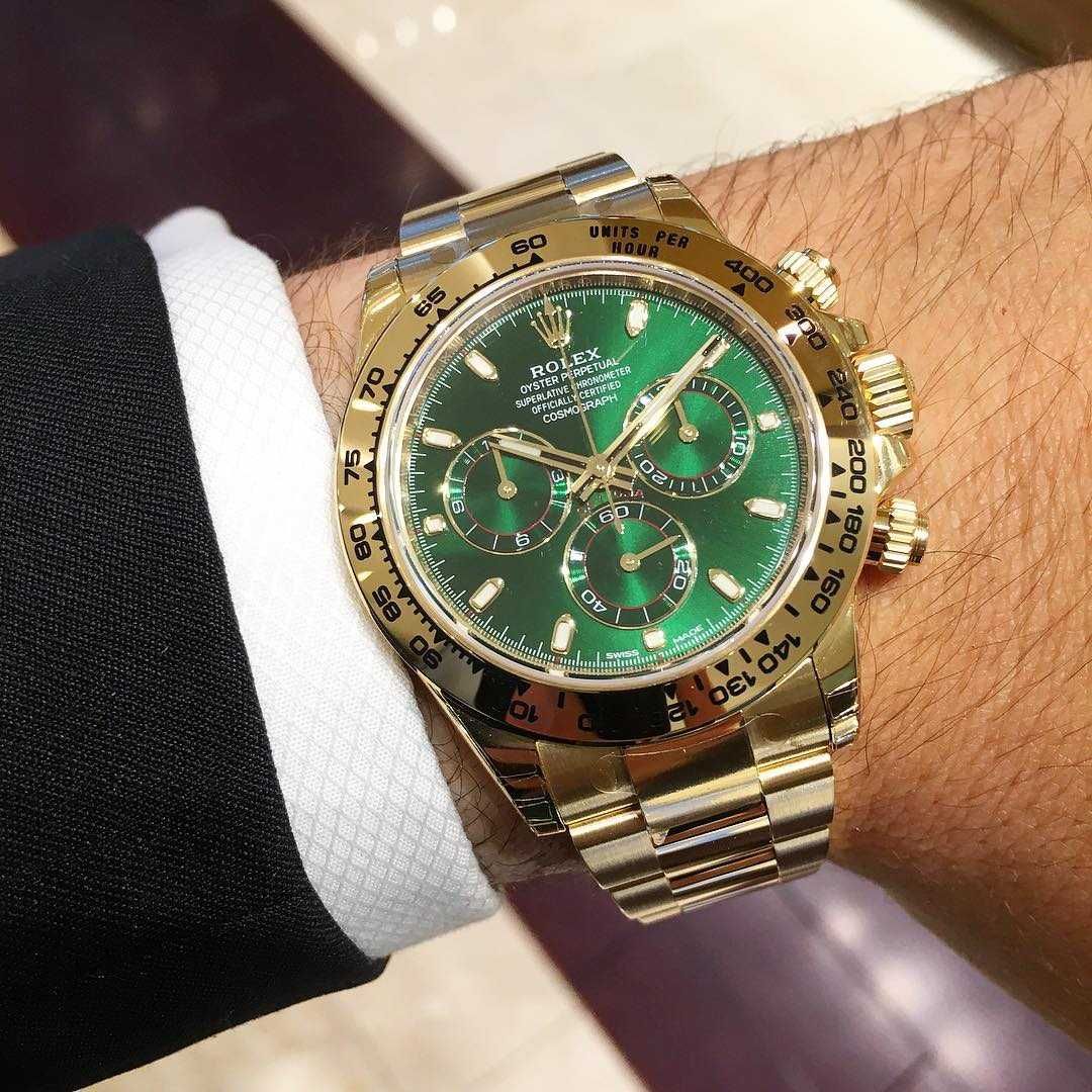 Rolex daytona złoto-zielony