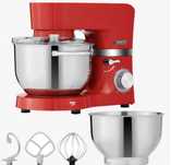 Robot kuchenny, planetarny z 2 misami 1500W czerwony Arebos