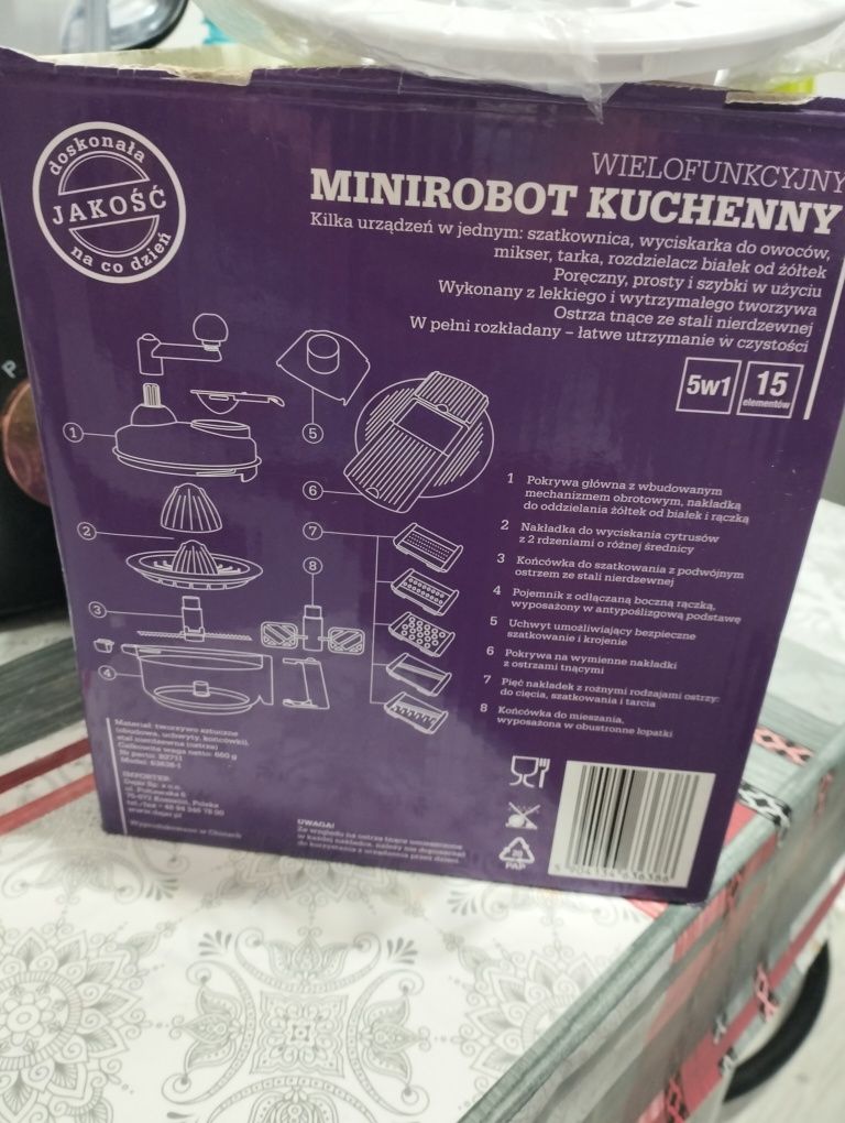 Wielofunkcyjny mini robot kuchenny 5 w 1