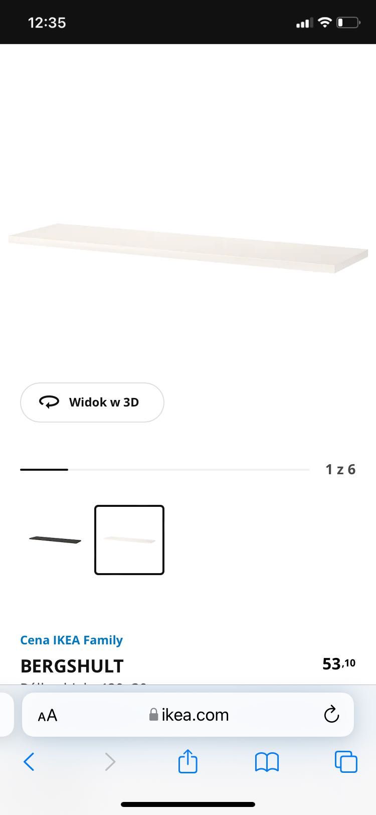 ikea  2 polki biale