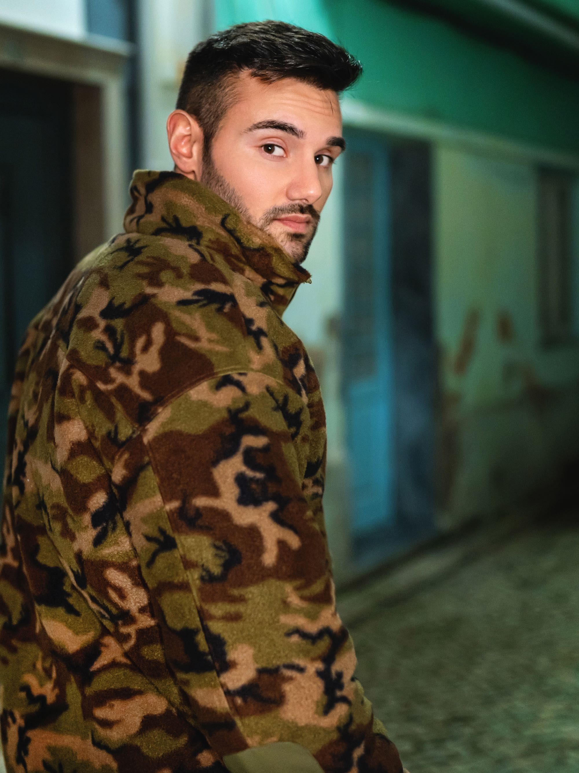 Casaco Camo Cargo Coat