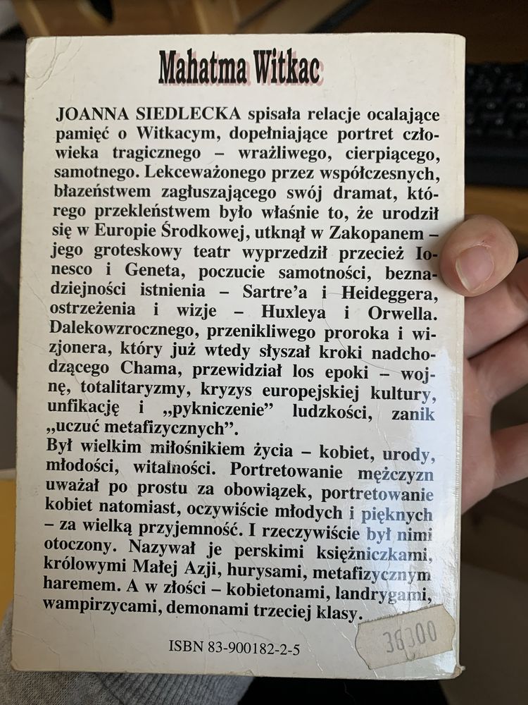 Mahatma Witkac Joanna Siedlecka